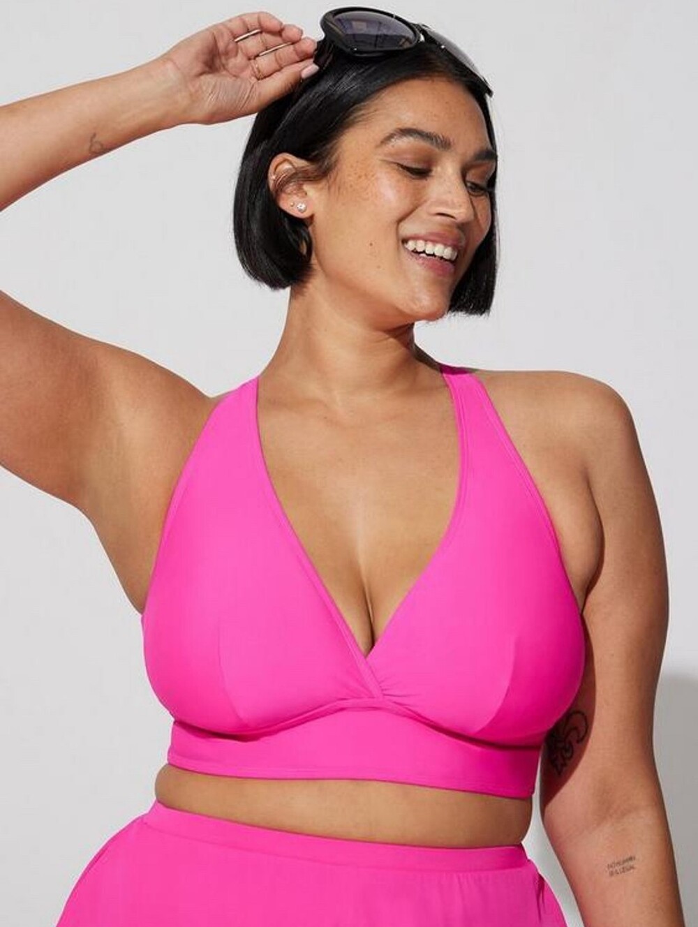 Torrid Wireless Triangle Bright Pink Bikini Top